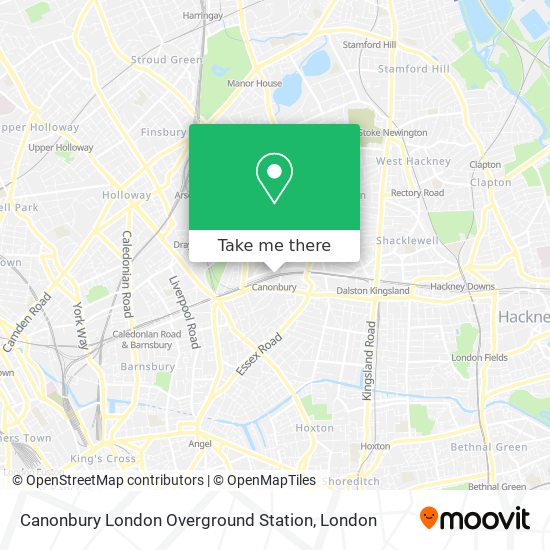 Canonbury London Overground Station map