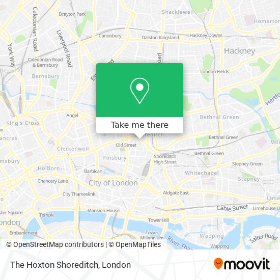 The Hoxton Shoreditch map