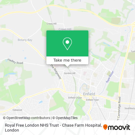 Royal Free London NHS Trust - Chase Farm Hospital map