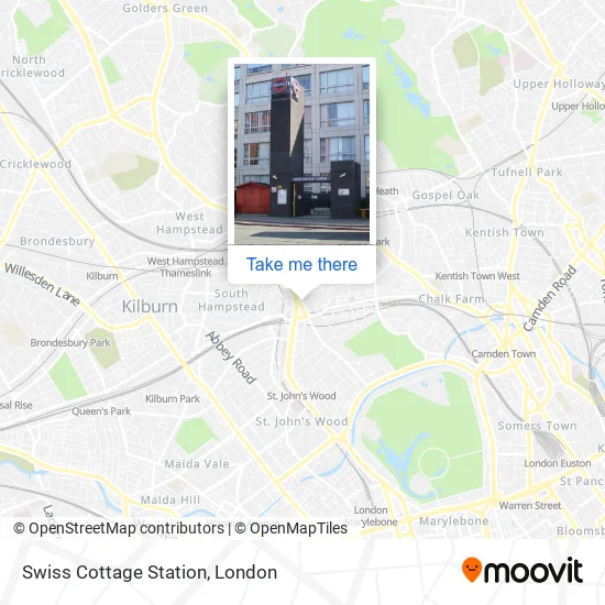 Swiss Cottage Station map