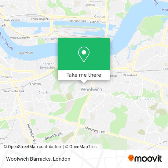 Woolwich Barracks map