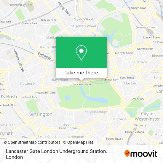 Lancaster Gate London Underground Station map