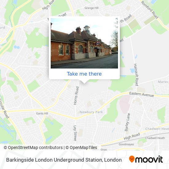 Barkingside London Underground Station map