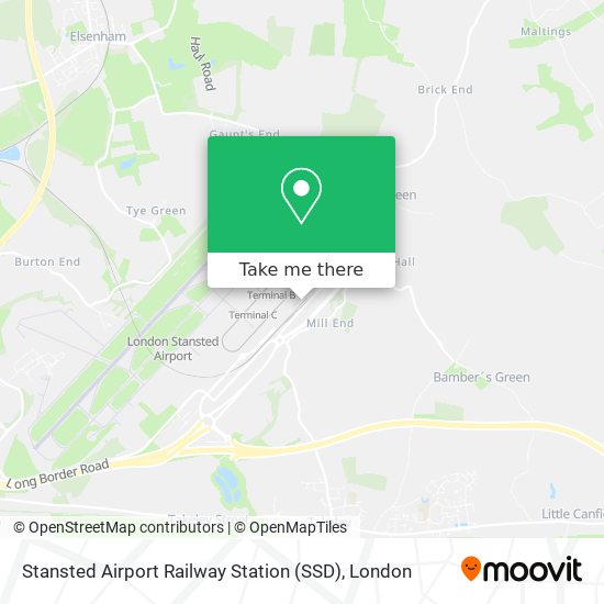Stansted Airport Railway Station (SSD) map