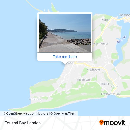Totland Bay map