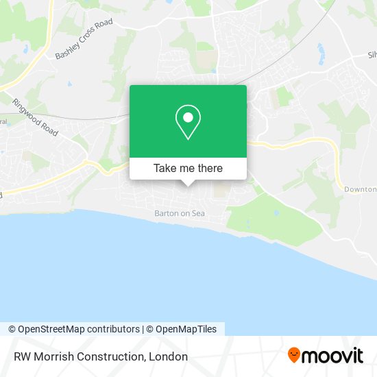 RW Morrish Construction map