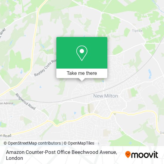 Amazon Counter-Post Office Beechwood Avenue map