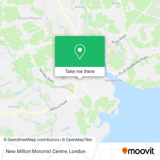 New Milton Motorist Centre map