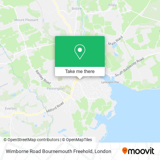 Wimborne Road Bournemouth Freehold map