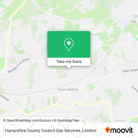 Hampshire County Council Day Services map