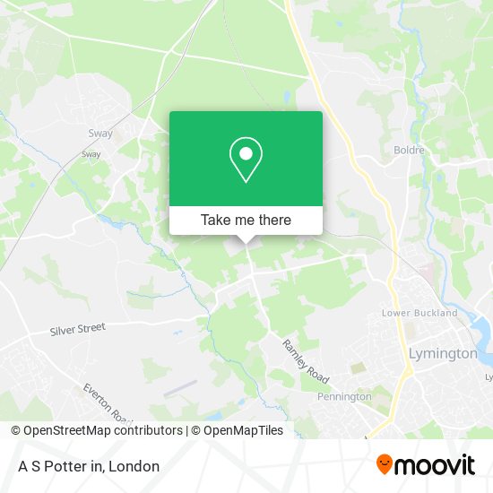 A S Potter in map