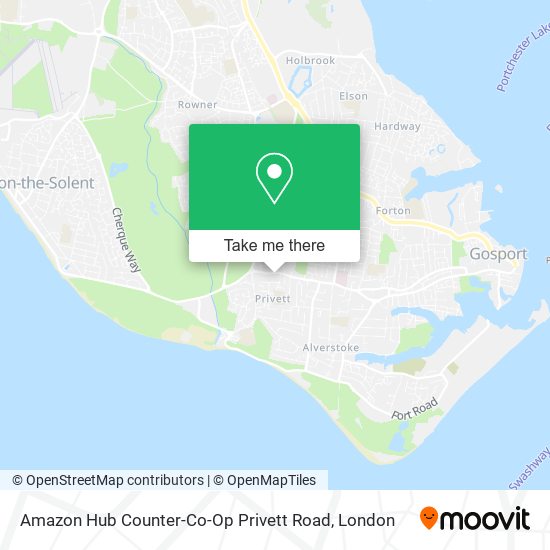 Amazon Hub Counter-Co-Op Privett Road map