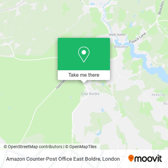 Amazon Counter-Post Office East Boldre map