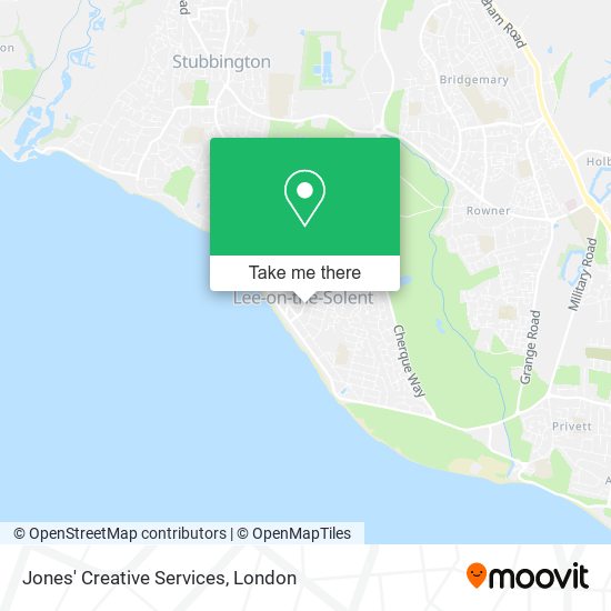 Jones' Creative Services map