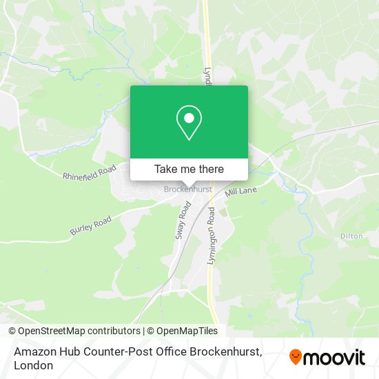 Amazon Hub Counter-Post Office Brockenhurst map