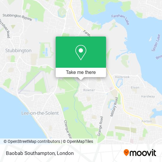 Baobab Southampton map