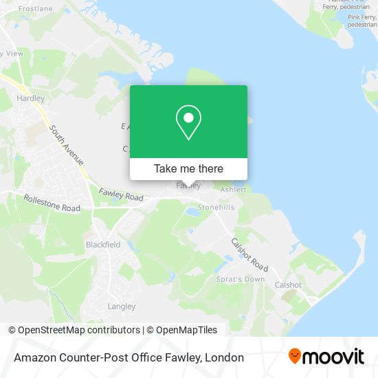 Amazon Counter-Post Office Fawley map