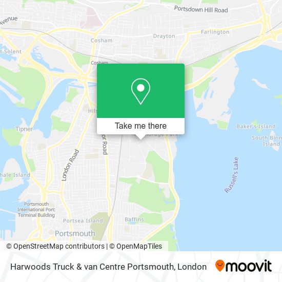 Harwoods Truck & van Centre Portsmouth map