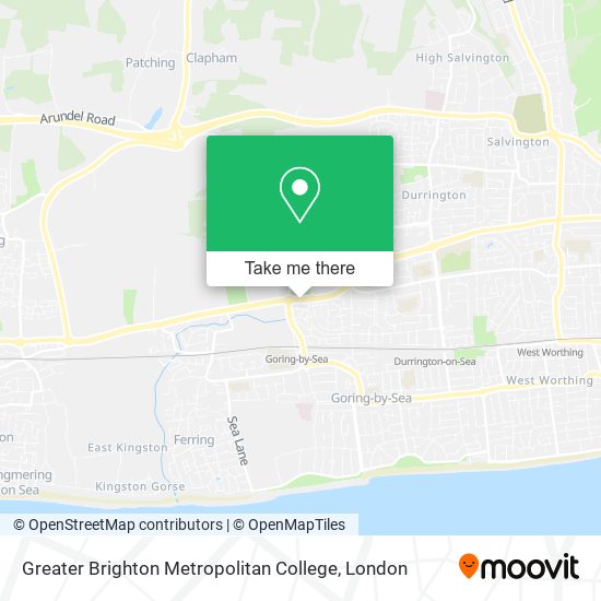 Greater Brighton Metropolitan College map