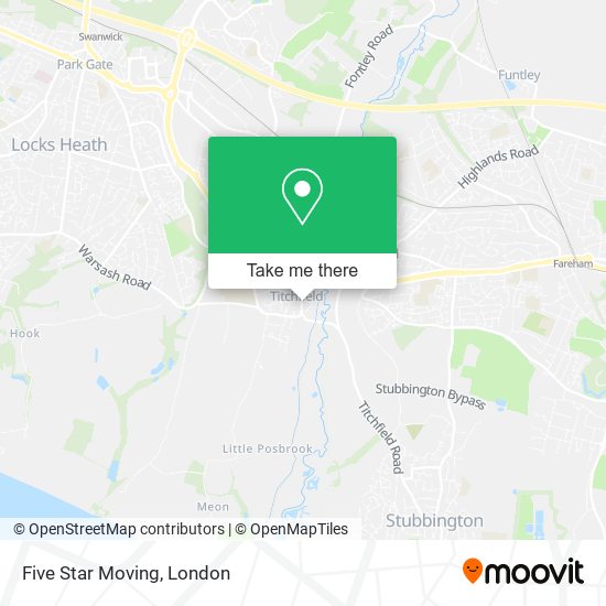 Five Star Moving map