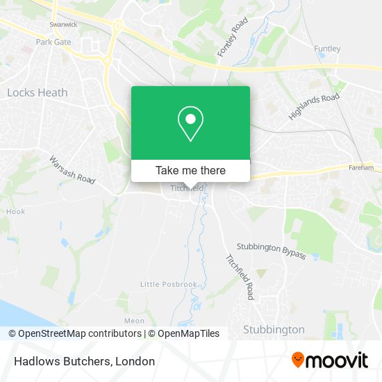 Hadlows Butchers map
