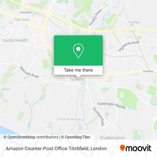 Amazon Counter-Post Office Titchfield map