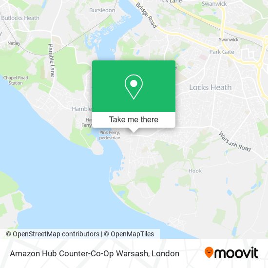 Amazon Hub Counter-Co-Op Warsash map