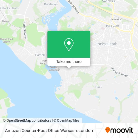Amazon Counter-Post Office Warsash map