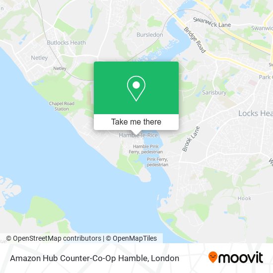 Amazon Hub Counter-Co-Op Hamble map