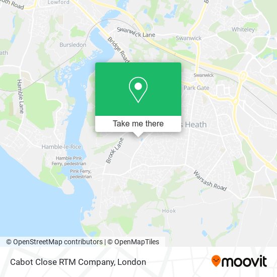 Cabot Close RTM Company map