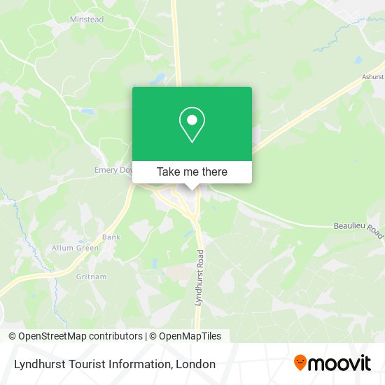 Lyndhurst Tourist Information map