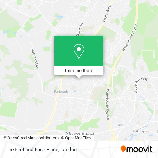 The Feet and Face Place map