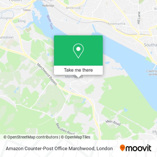 Amazon Counter-Post Office Marchwood map