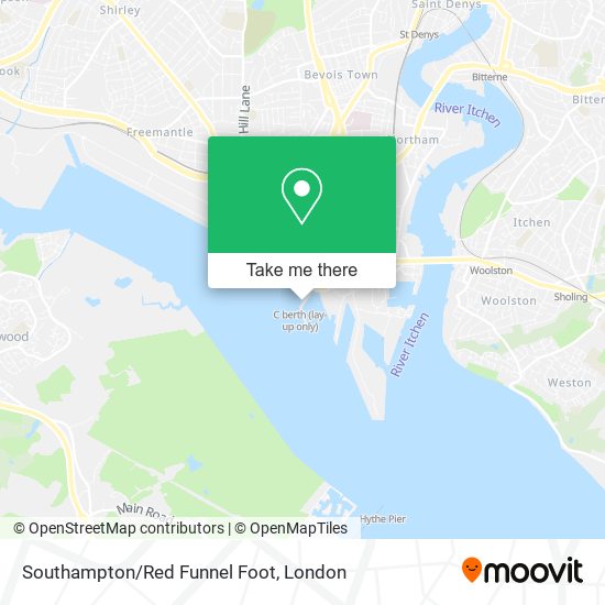 Southampton/Red Funnel Foot map