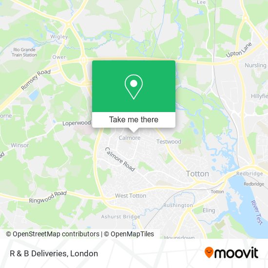 R & B Deliveries map