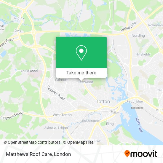 Matthews Roof Care map