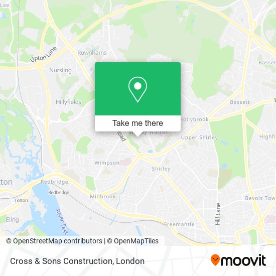 Cross & Sons Construction map