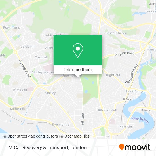 TM Car Recovery & Transport map