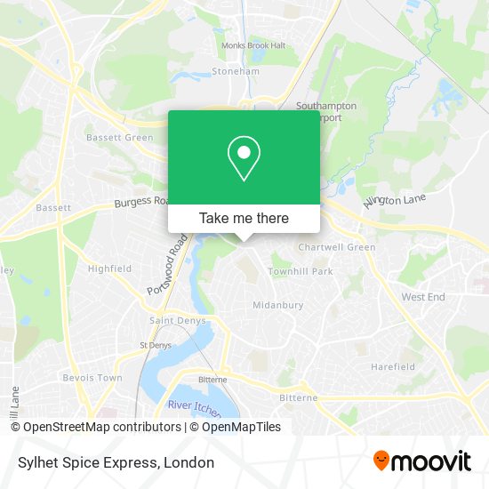 Sylhet Spice Express map