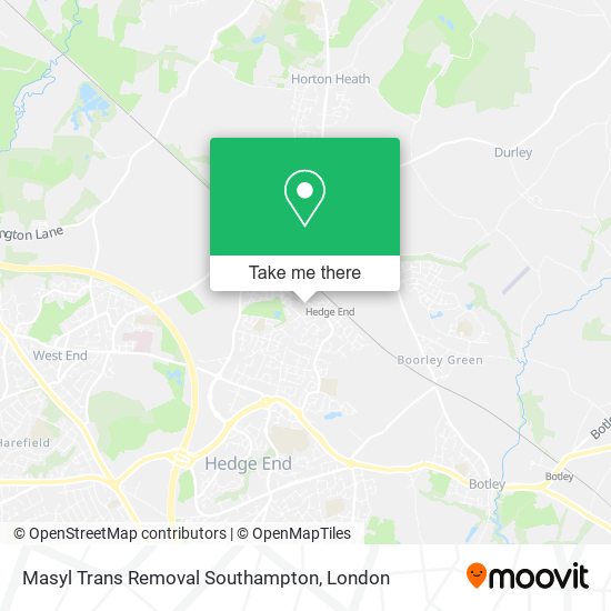 Masyl Trans Removal Southampton map