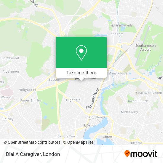 Dial A Caregiver map