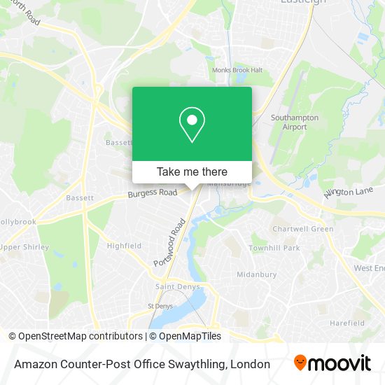 Amazon Counter-Post Office Swaythling map