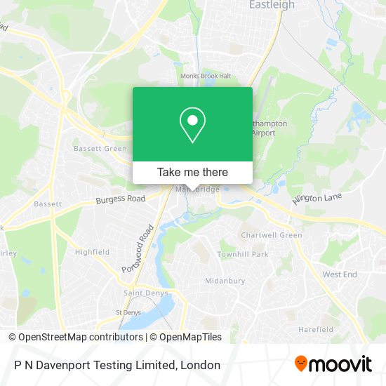 P N Davenport Testing Limited map