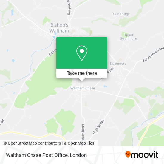 Waltham Chase Post Office map