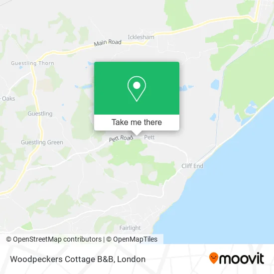 Woodpeckers Cottage B&B map