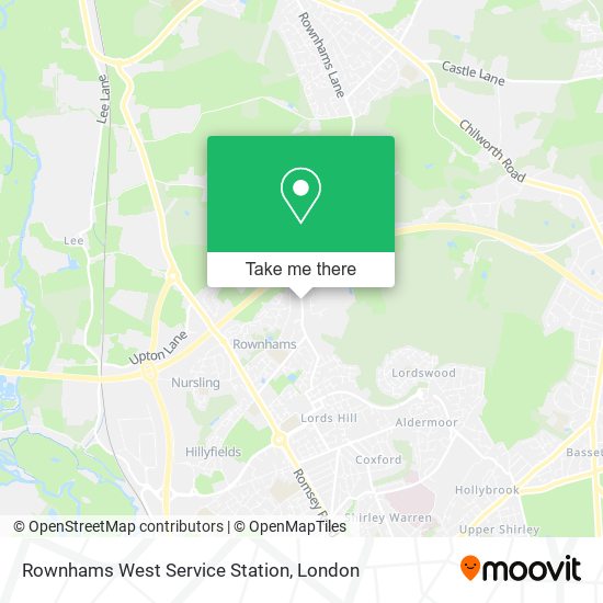Rownhams West Service Station map
