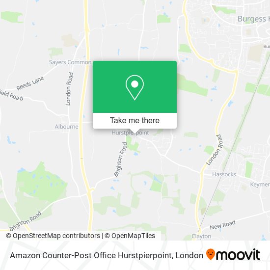 Amazon Counter-Post Office Hurstpierpoint map