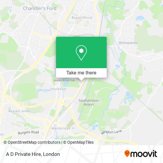 A D Private Hire map