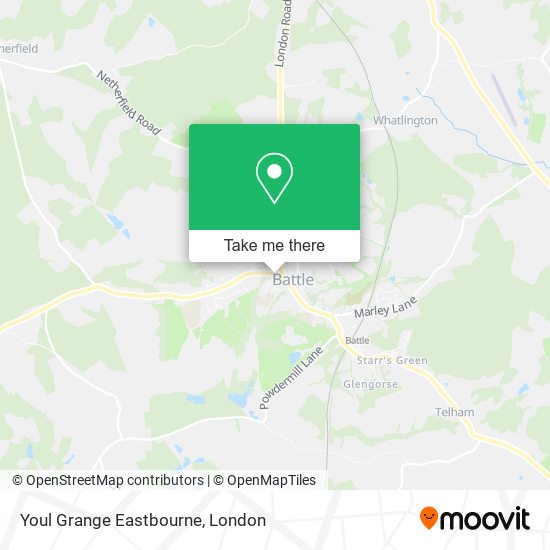 Youl Grange Eastbourne map