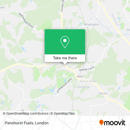 Penshurst Fuels map